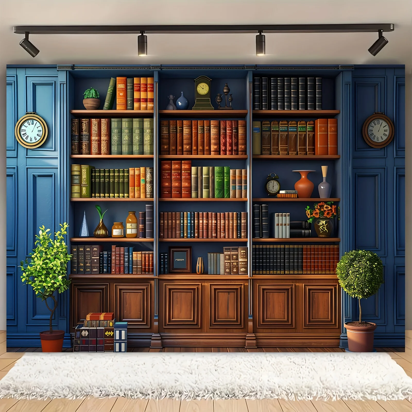 Home Office Background - Un fondo de estantería antigua, accesorio
