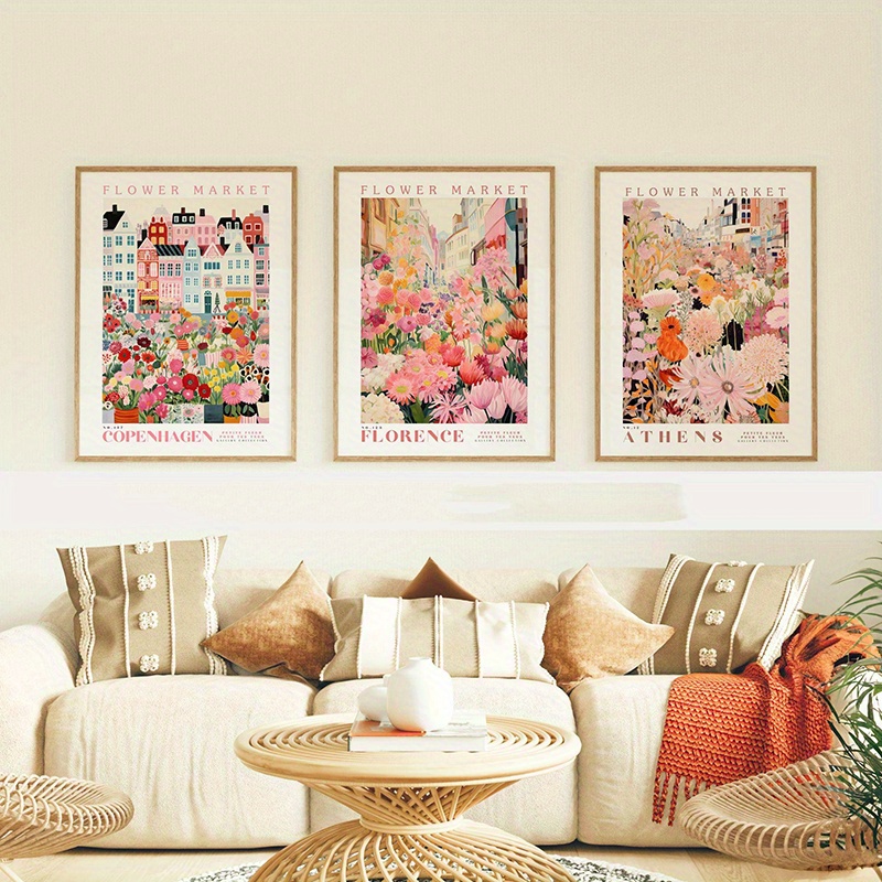 Home Office Marketing - 3 piezas de carteles artísticos modernos