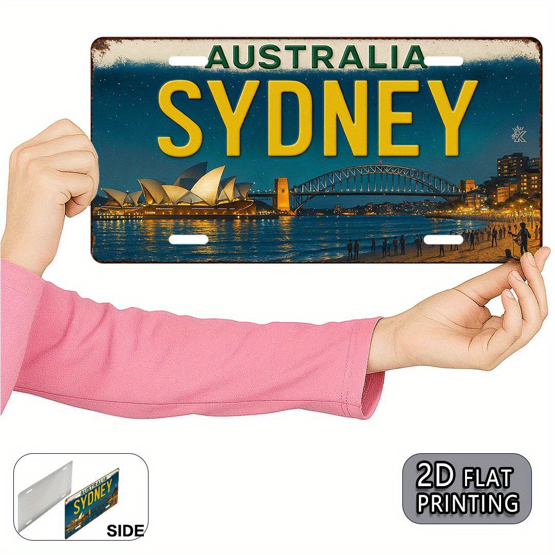 Home Office Australia - Letrero de metal con forma de