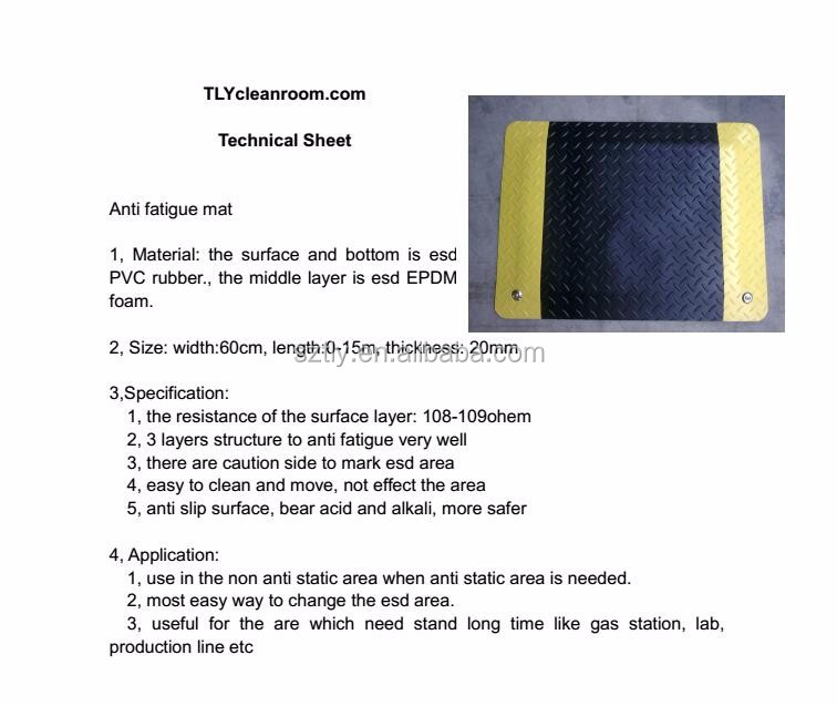 Tapete Antiestático ESD de Gom - Anti Fatigue Mat reseña y precio