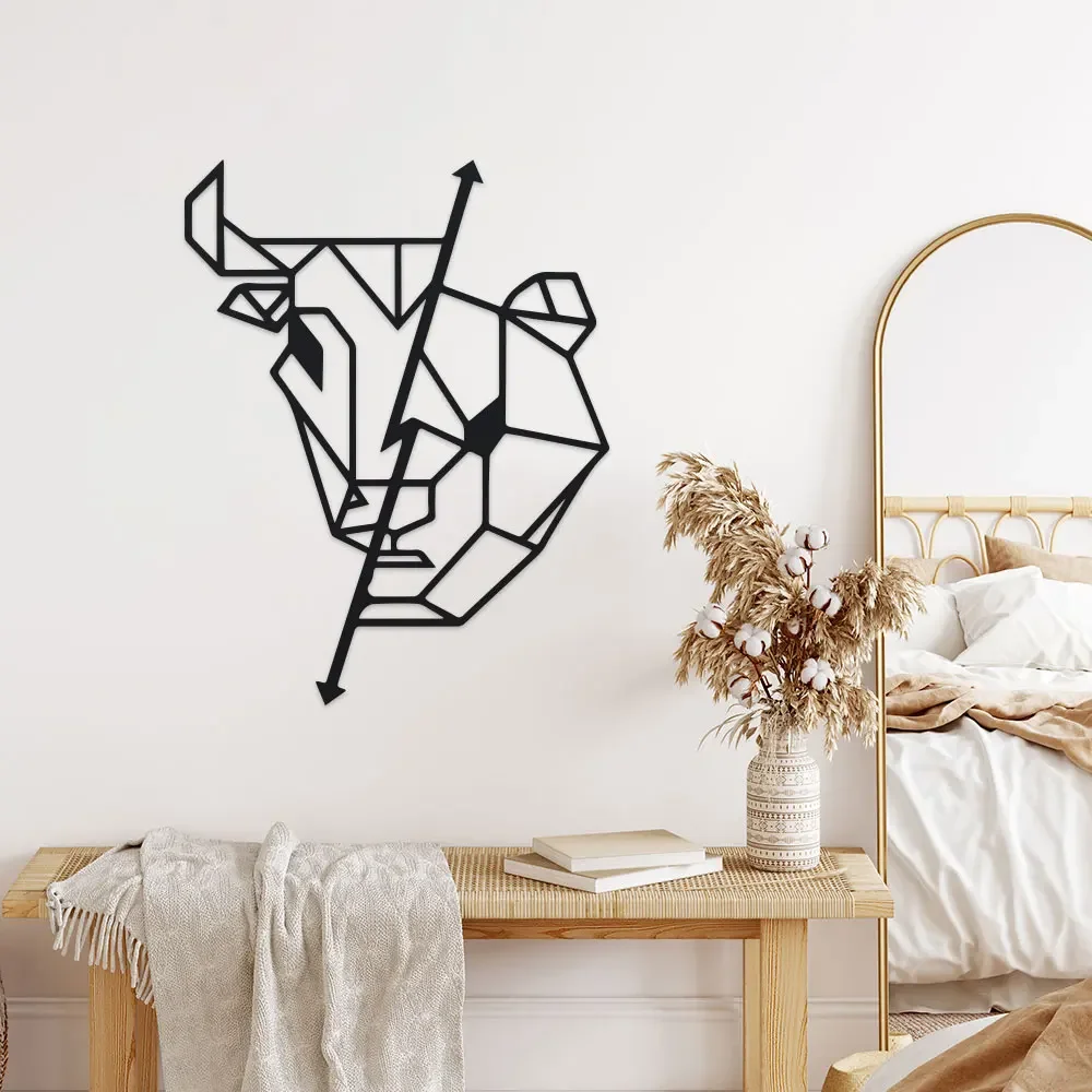 Arte de pared metálico, mercad - Home Office Marketing reseña y precio