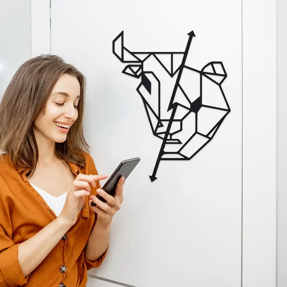 Arte de pared metálico, mercad - Home Office Marketing reseña y precio