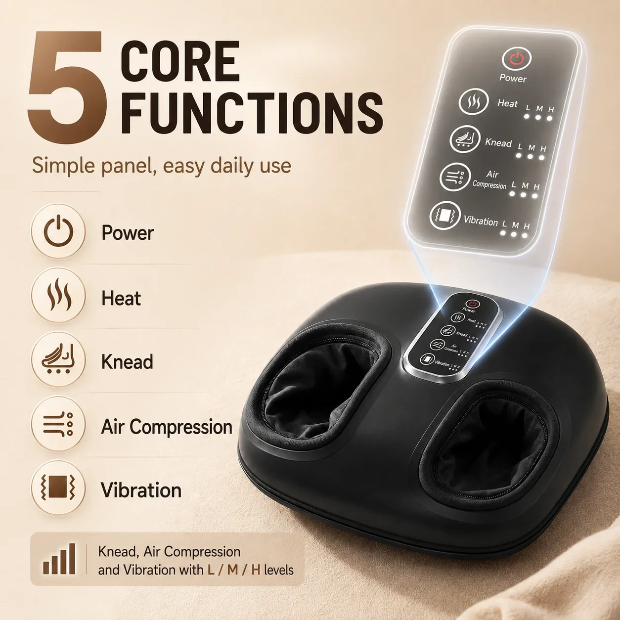 Masajeador de pies con calefac - Home Office Gear reseña y precio