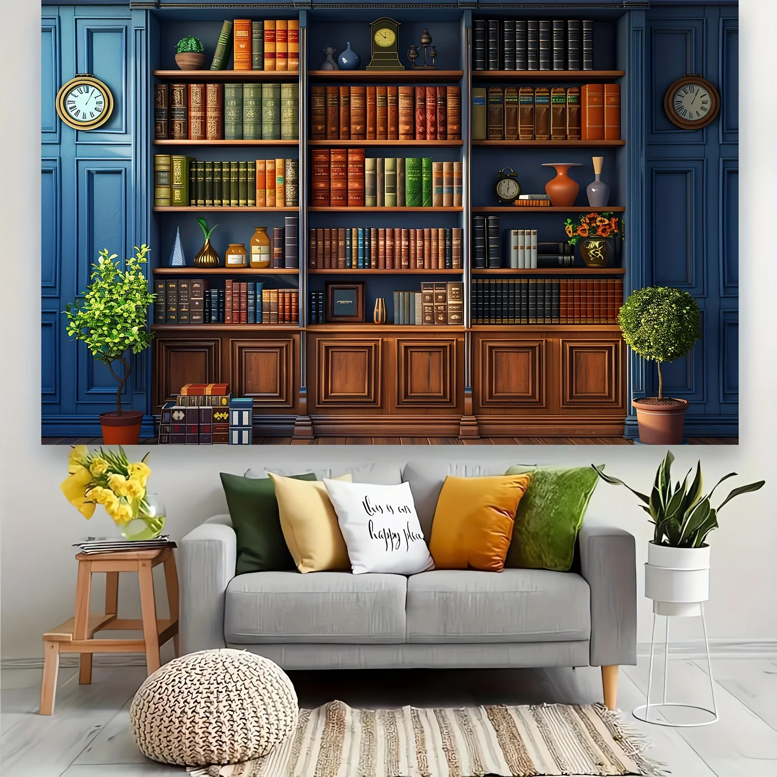 Un fondo de estantería antigua - Home Office Background reseña y precio