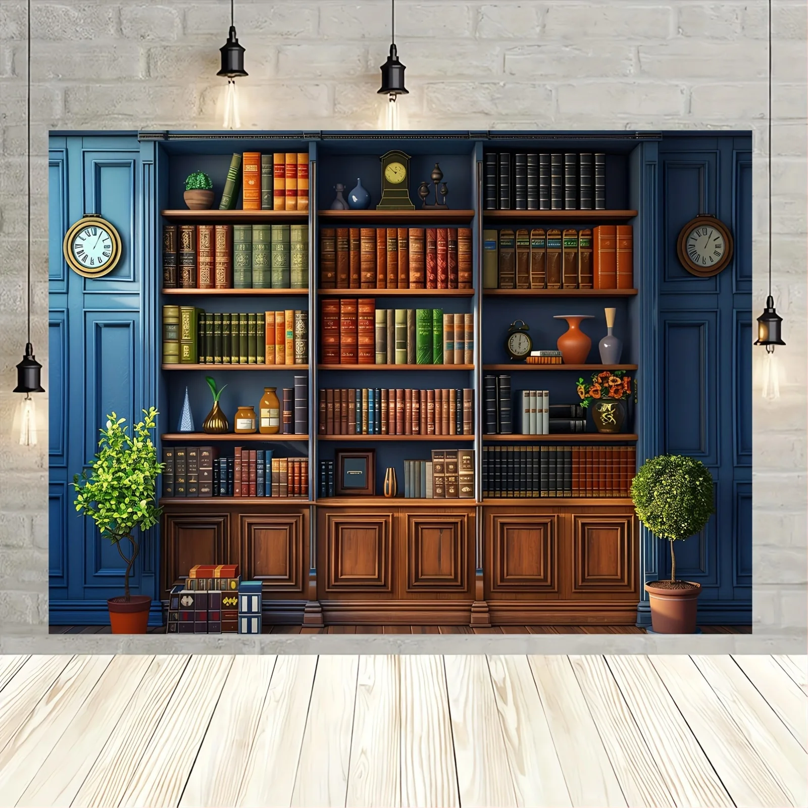 Un fondo de estantería antigua - Home Office Background reseña y precio