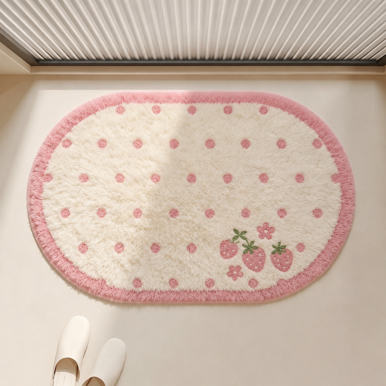 Alfombra de Baño de Felpa Rosa - Home Office Rug reseña y precio
