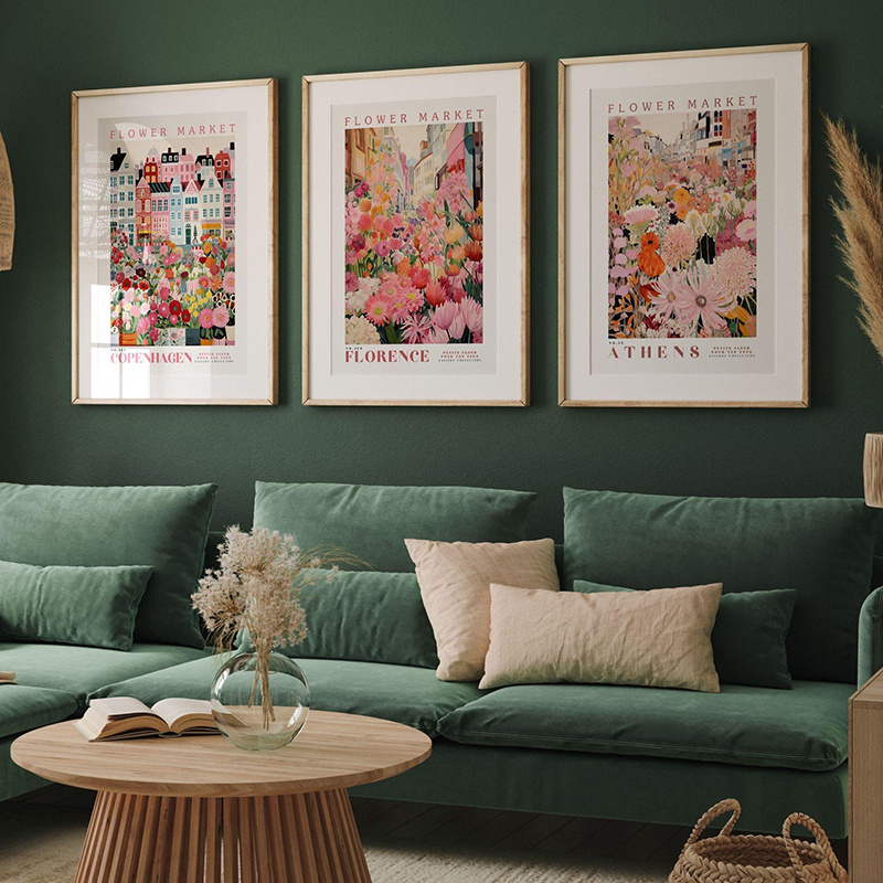 3 piezas de carteles artístico - Home Office Marketing reseña y precio