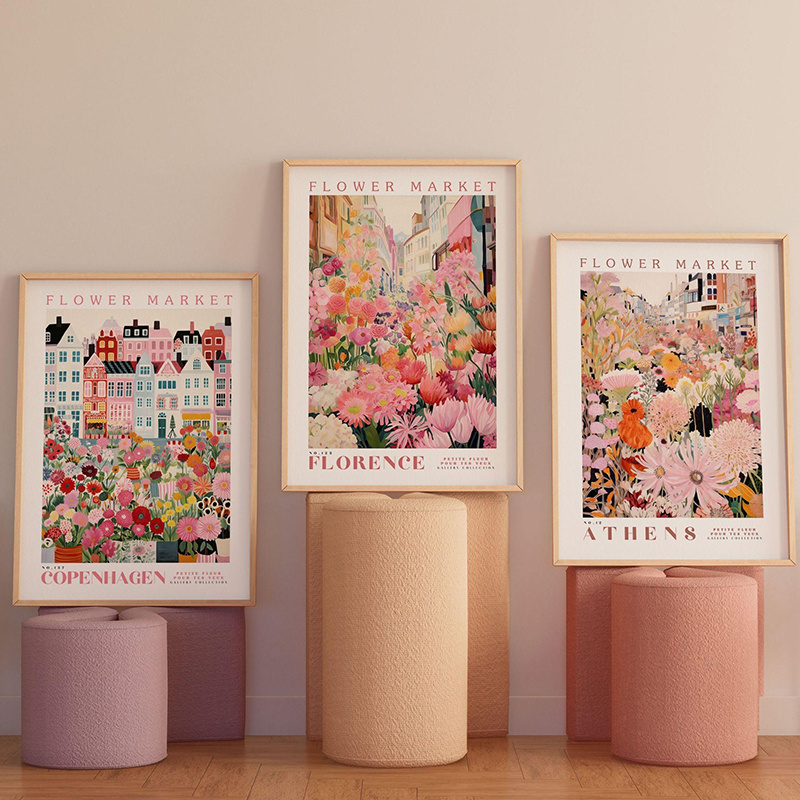 3 piezas de carteles artístico - Home Office Marketing reseña y precio
