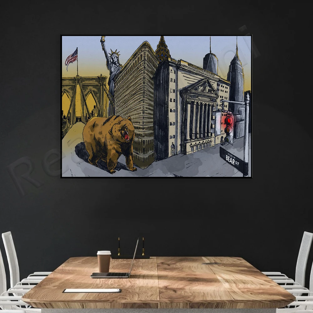 Obra de arte del oso |   Nueva - Home Office Marketing reseña y precio