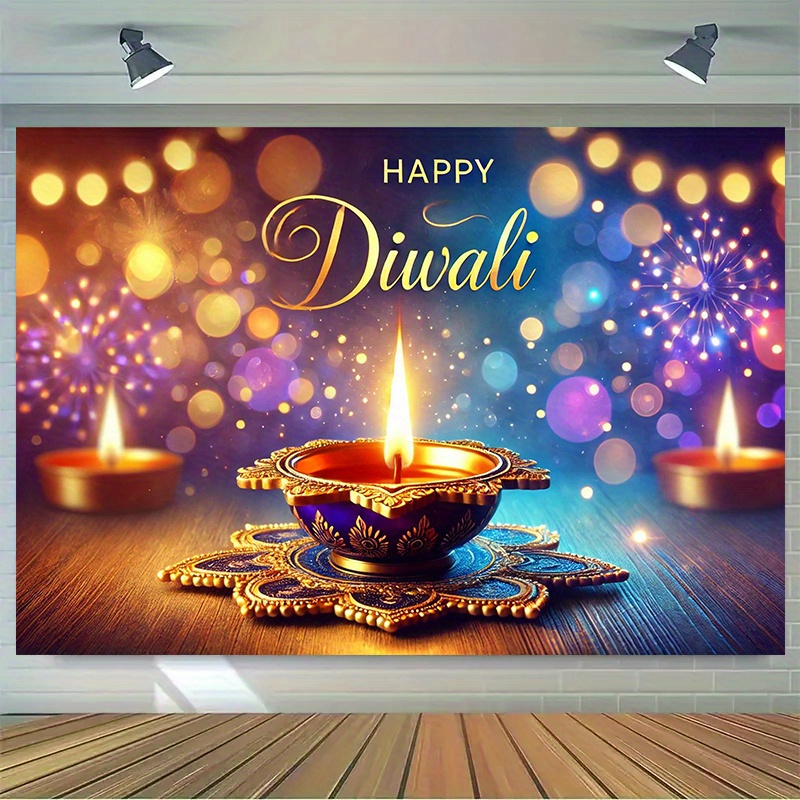 1PC2D fondo festivo Diwali par - Home Office Background reseña y precio