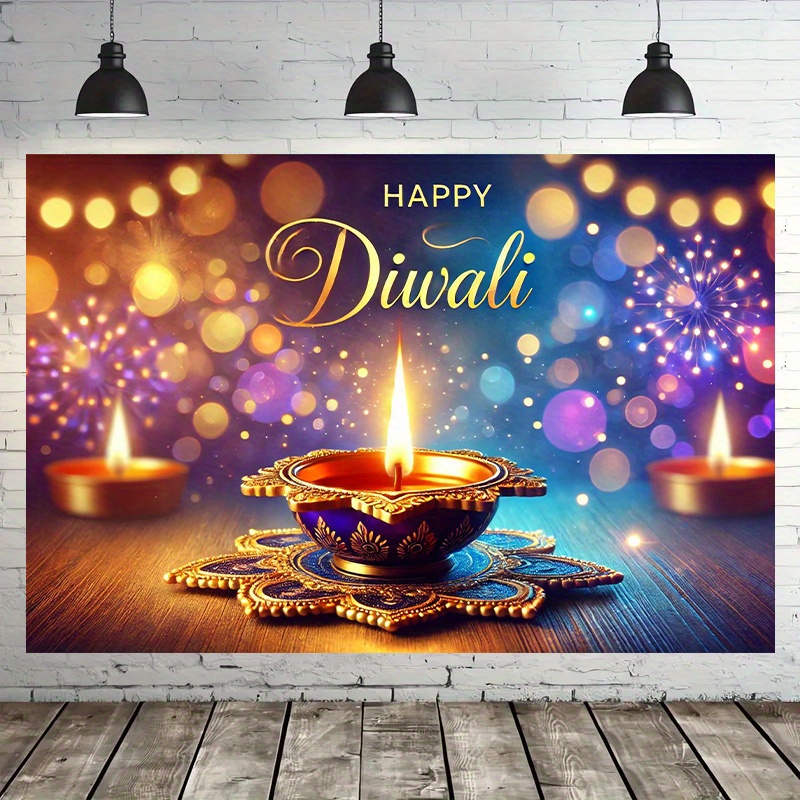 1PC2D fondo festivo Diwali par - Home Office Background reseña y precio