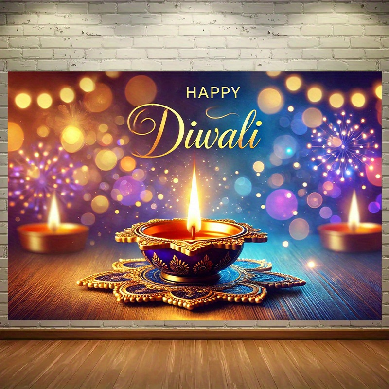 1PC2D fondo festivo Diwali par - Home Office Background reseña y precio