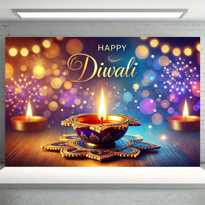 1PC2D fondo festivo Diwali par - Home Office Background reseña y precio